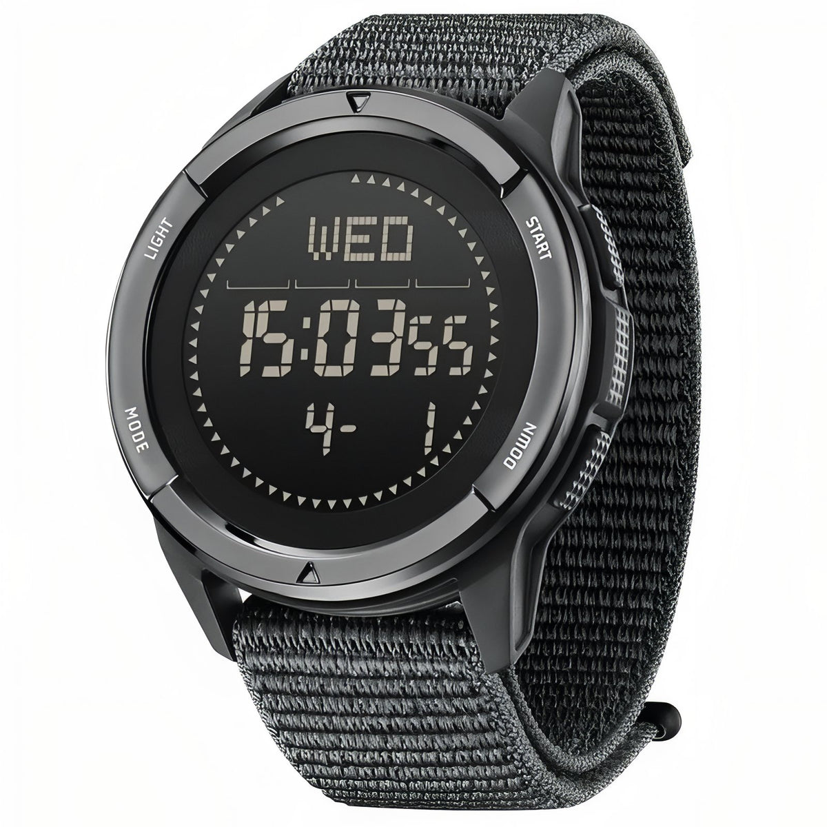 Montre Digitale Randonnée en Carbone - Noir et Gris
