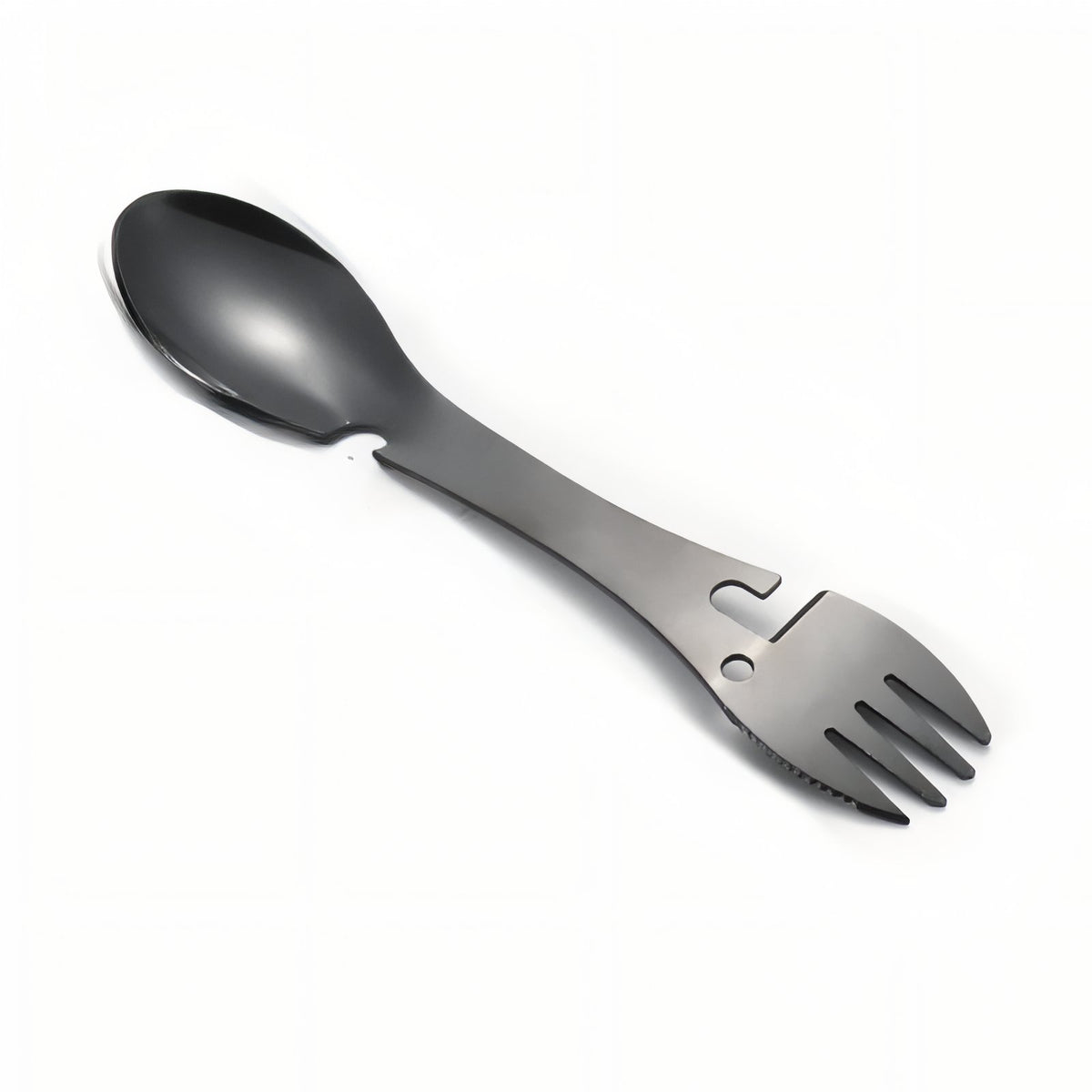 Cuillère Fourchette Randonnée 5 En 1 - Noir
