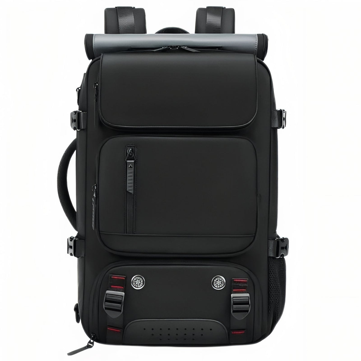 Practical Multi-Compartment Travel Bag - Black