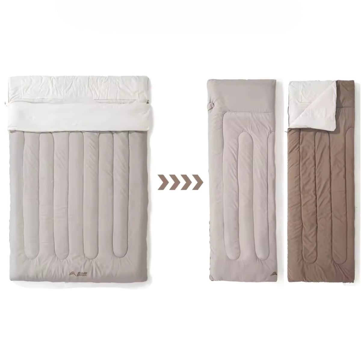 Detachable 2-Person Sleeping Bag - 12°C to 20°C / 2.6Kg / 5°C to 10°C / 3.2Kg