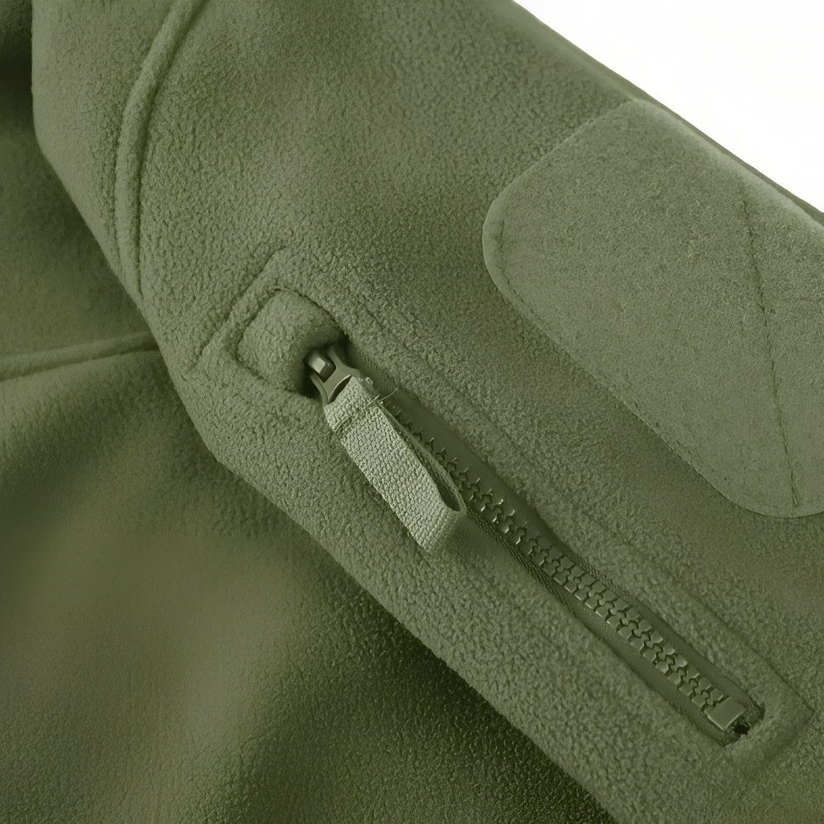 Veste Militaire Polaire gros plan fermeture zippée - Vert Olive - Bleu Marine - Noir - Gris Anthracite