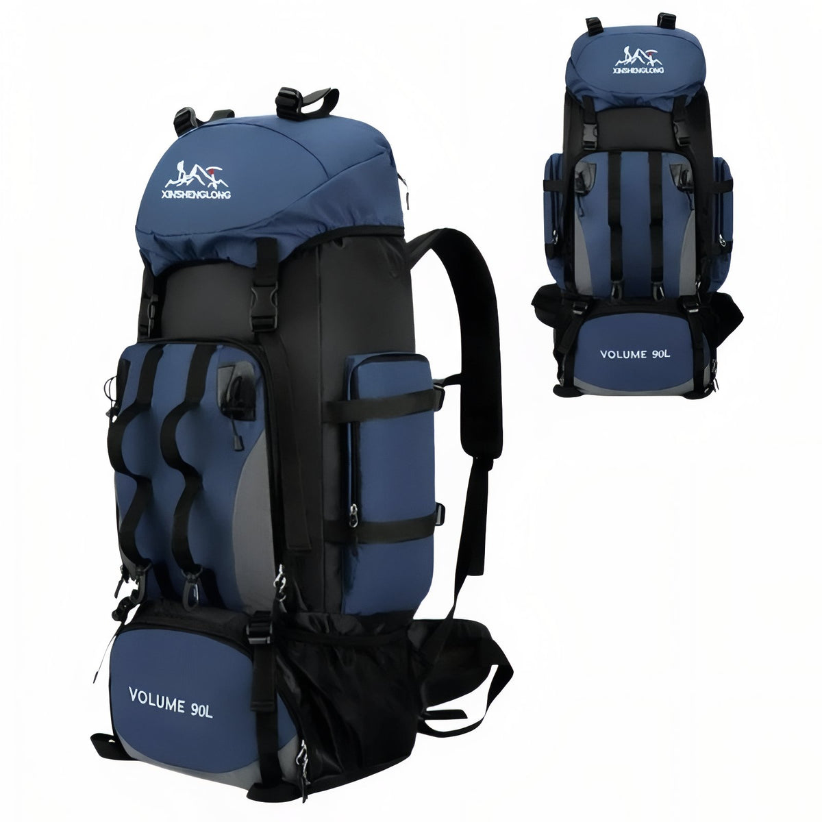 Trekking Backpack - Navy Blue - Without Rain Cover