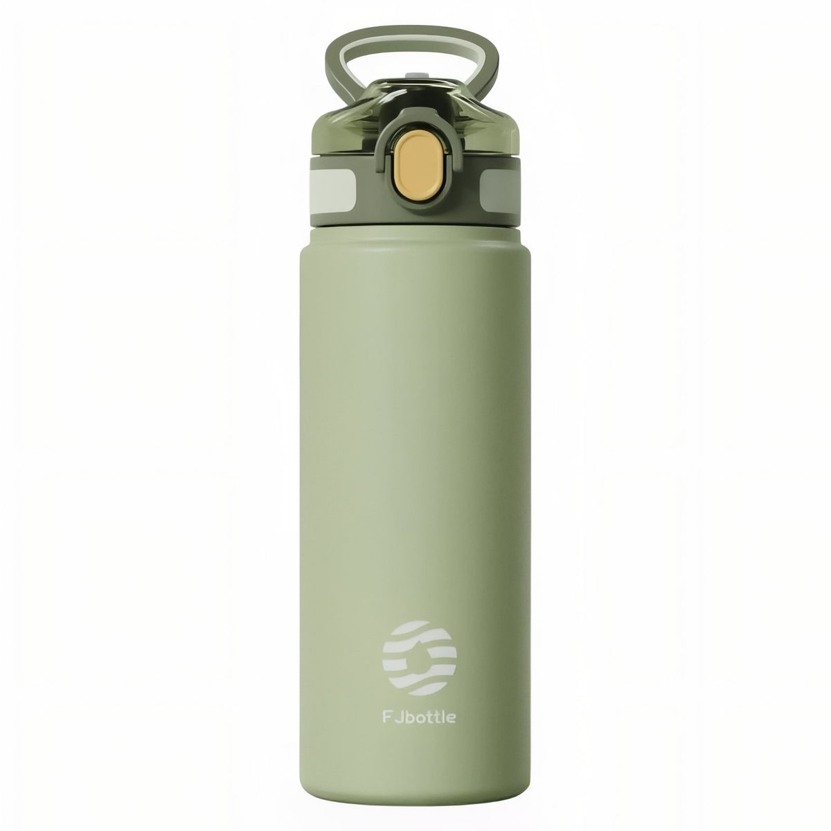 Gourde Isotherme avec Paille Intégrée - Vert