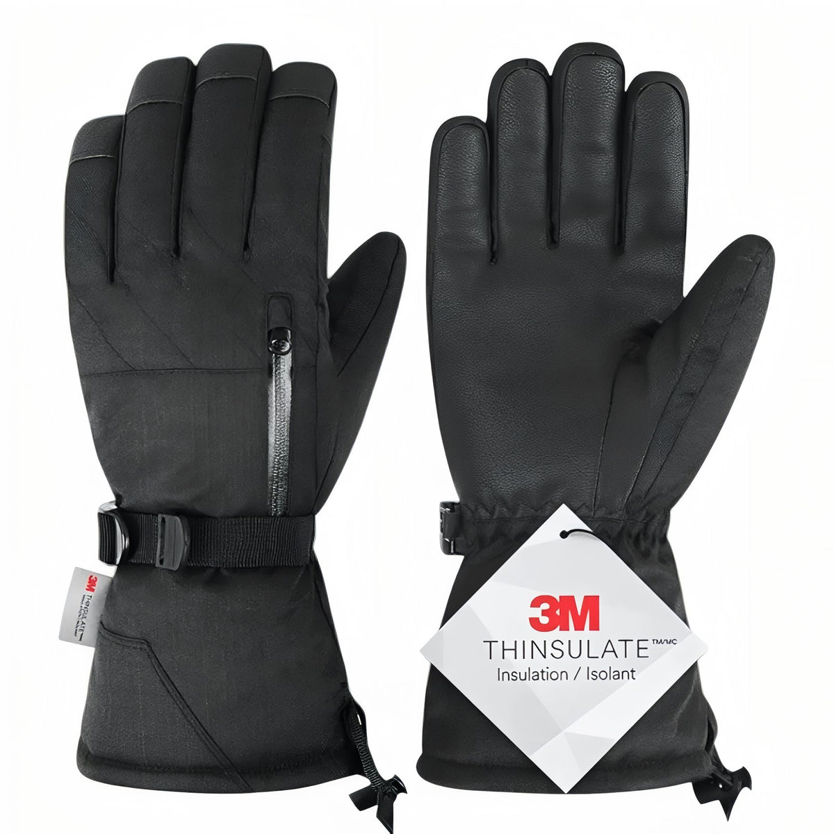 Ebony Black Ski Touring Gloves