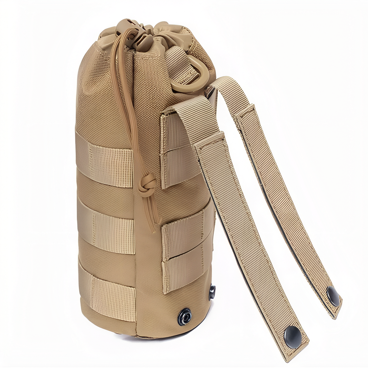 Porte Gourde Sac à Dos gros plan sangle et fermeture - Noir - Vert Olive - Beige - Beige Camouflage - Gris Camouflage