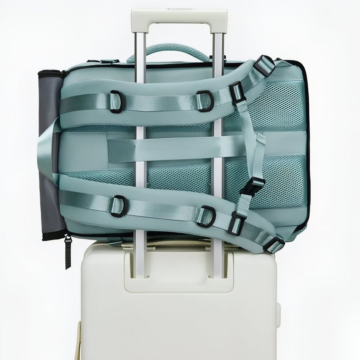 Practical Multi-Compartment Travel Bag in situ on suitcase - Pink - Turquoise - Gray - Dark Gray - Army Green - Pastel Green - Teal - Black - Lavender