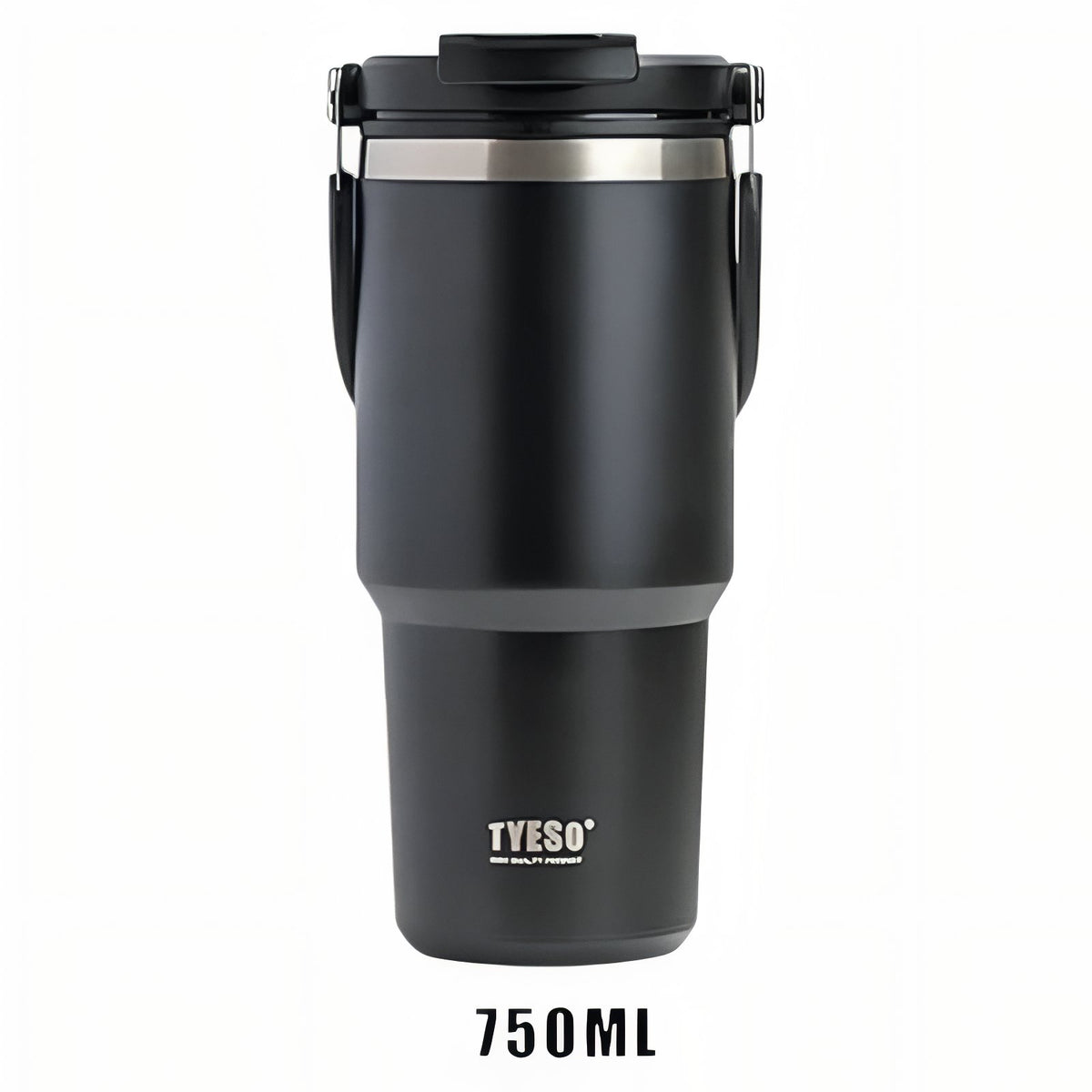 Matte Black Insulated Mug With Spout - 750ml