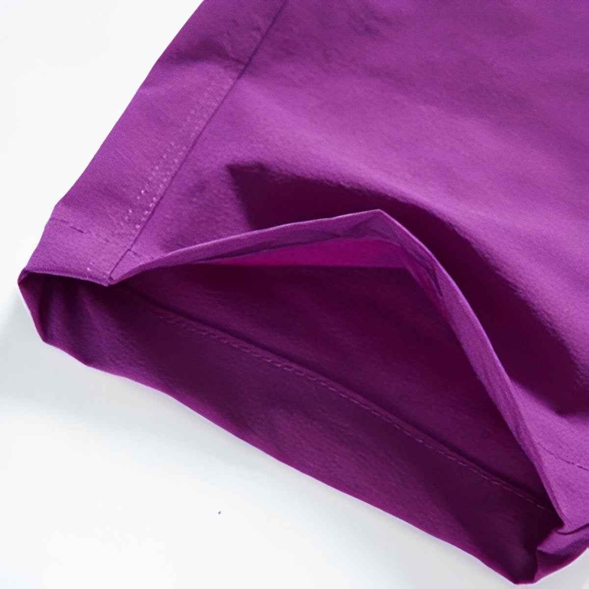Women's Summer Hiking Pants hem detail - Purple - Black - Dark Gray