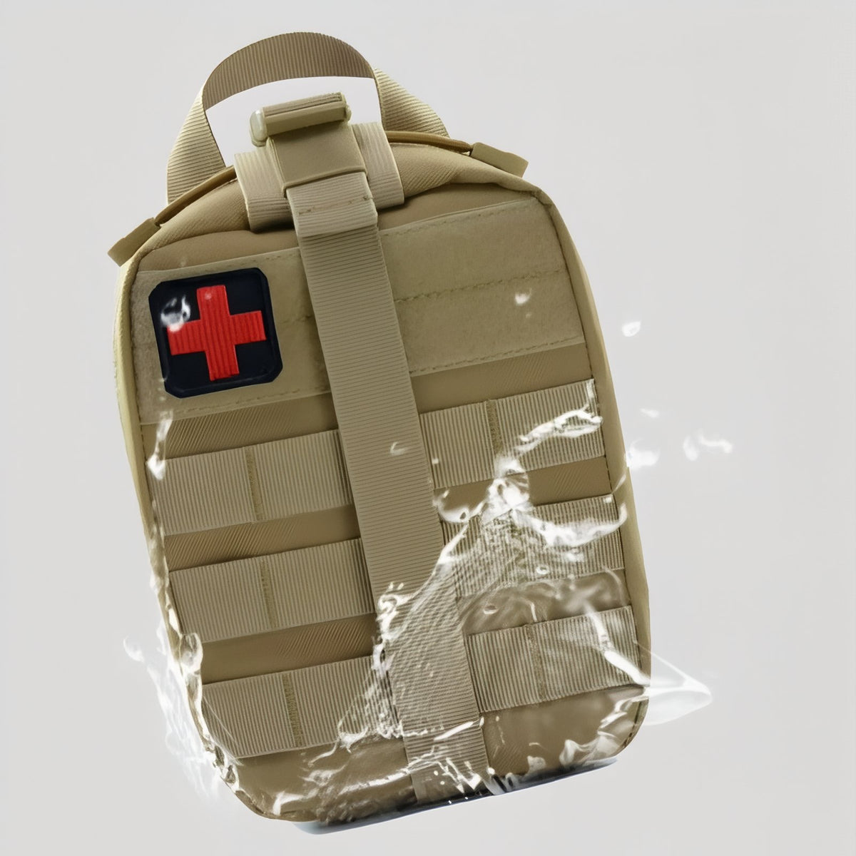 Trousse De Secours Tactique gros plan sur le produit - Beige et Rouge - Vert Olive - Noir et Rouge - Rouge Éclatant