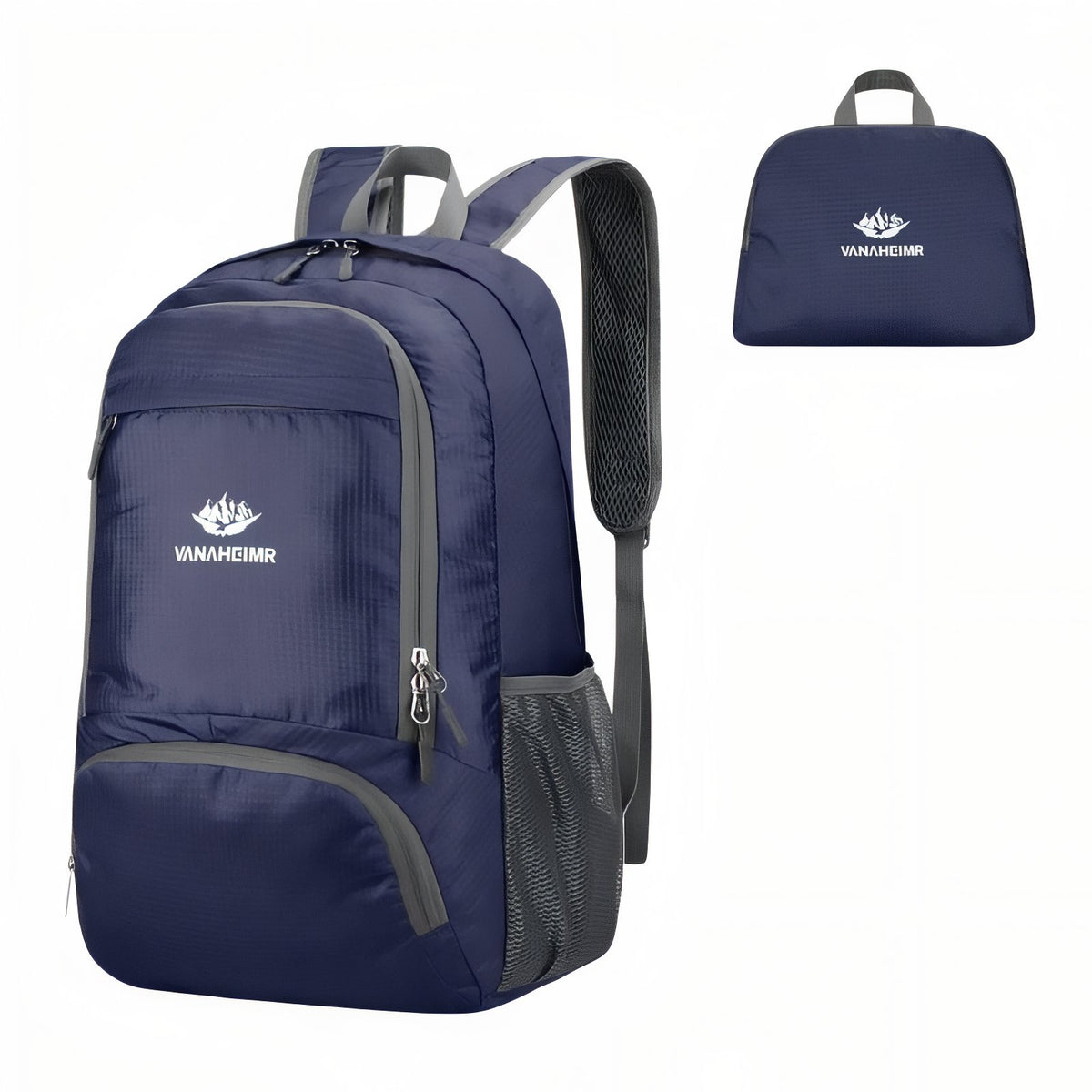 Lightweight Waterproof Backpack - Navy Blue