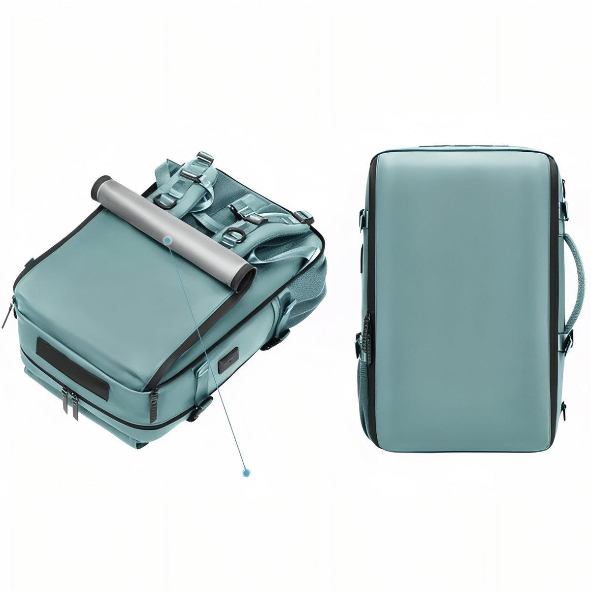 Practical Multi-Compartment Travel Bag close-up open compartment - Pink - Turquoise - Gray - Dark Gray - Army Green - Pastel Green - Teal - Black - Lavender