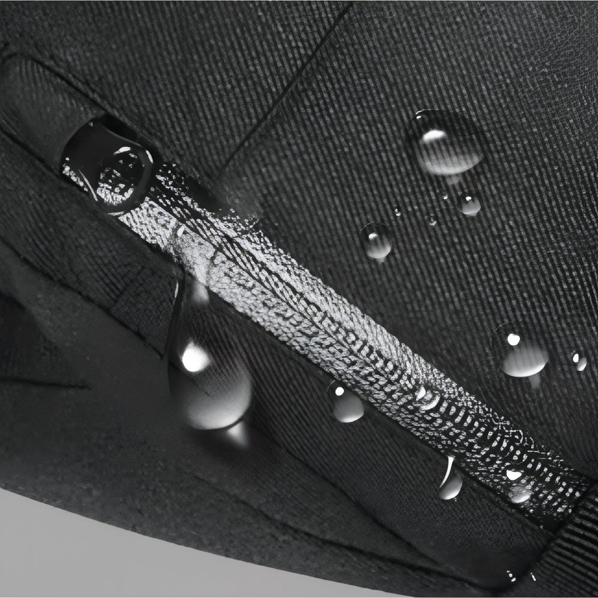 Close-up of waterproof material ski touring gloves - White and Black - Gray and Black - Ebony Black