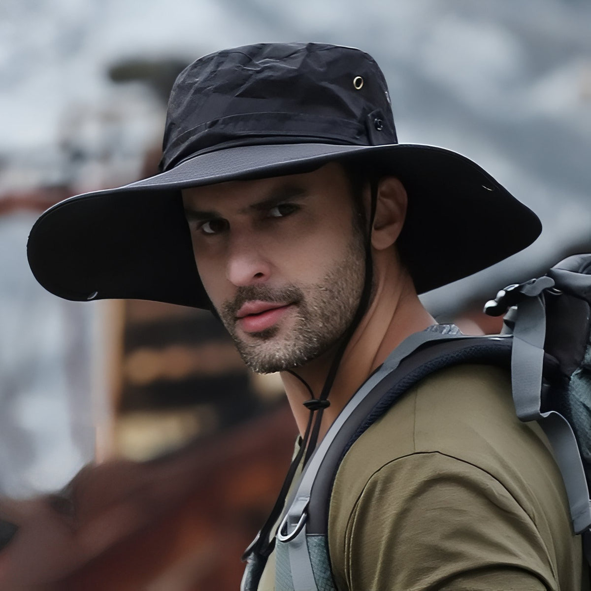 Chapeau D'Aventurier Randonnée - Noir - 58-60 cm