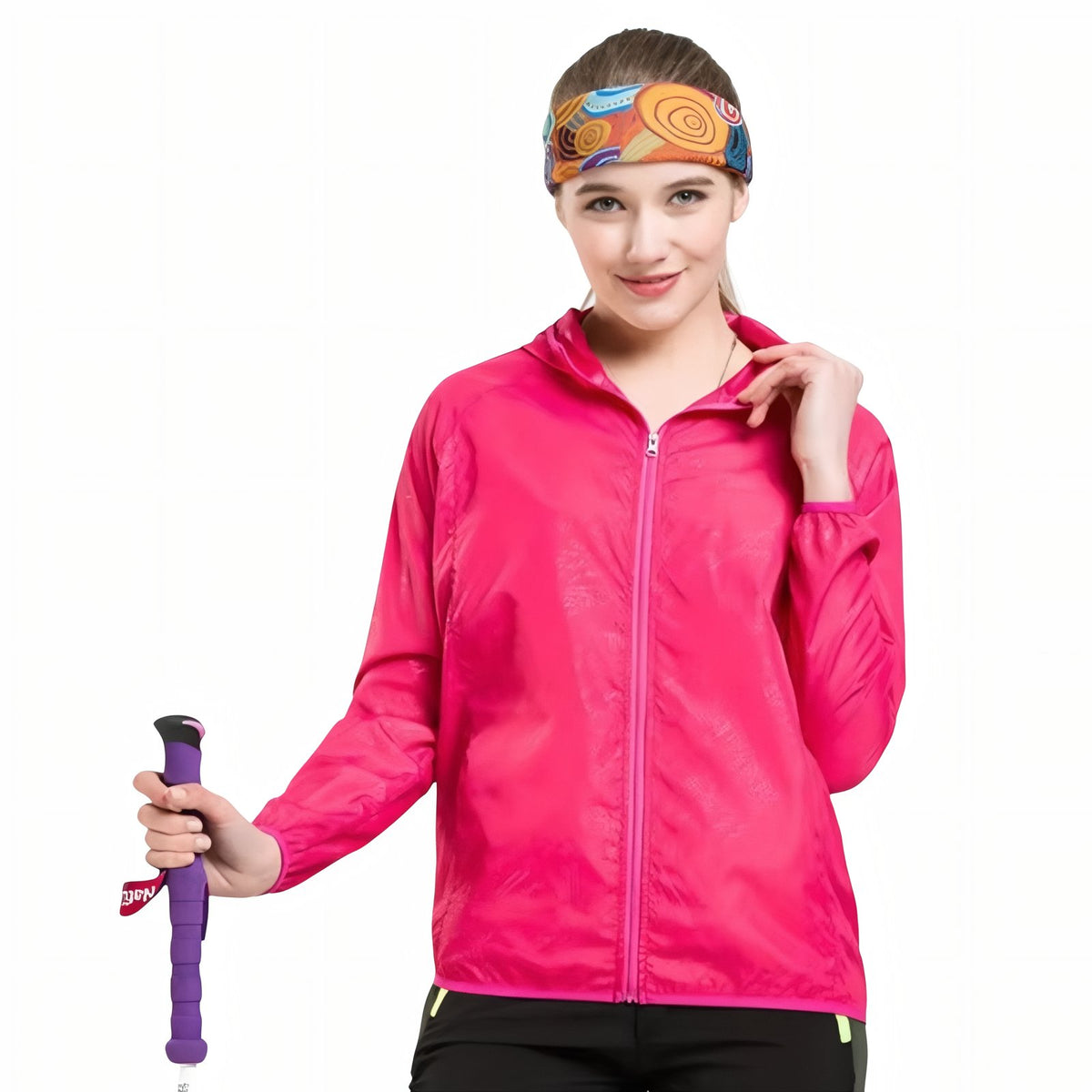 Veste Imperméable Légère portée à la main - Bleu Ciel - Blanc - Jaune Fluo - Bleu - Gris Argenté - Noir - Rose Pâle - Rose Fluo - Vert Fluo - Orange Fluo