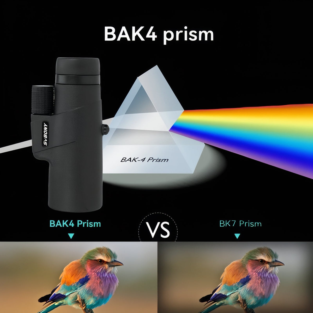 Hiking Monocular prism comparison - 8X42 - 10X42