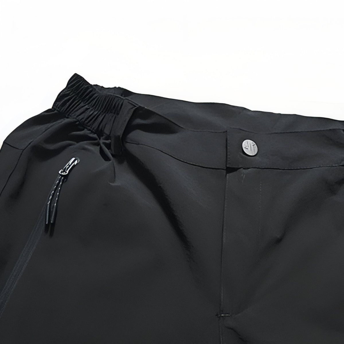 Pantalon de Randonnée Avec Ceinture Élastique Homme gros plan ceinture élastique - Gris Foncé - Noir