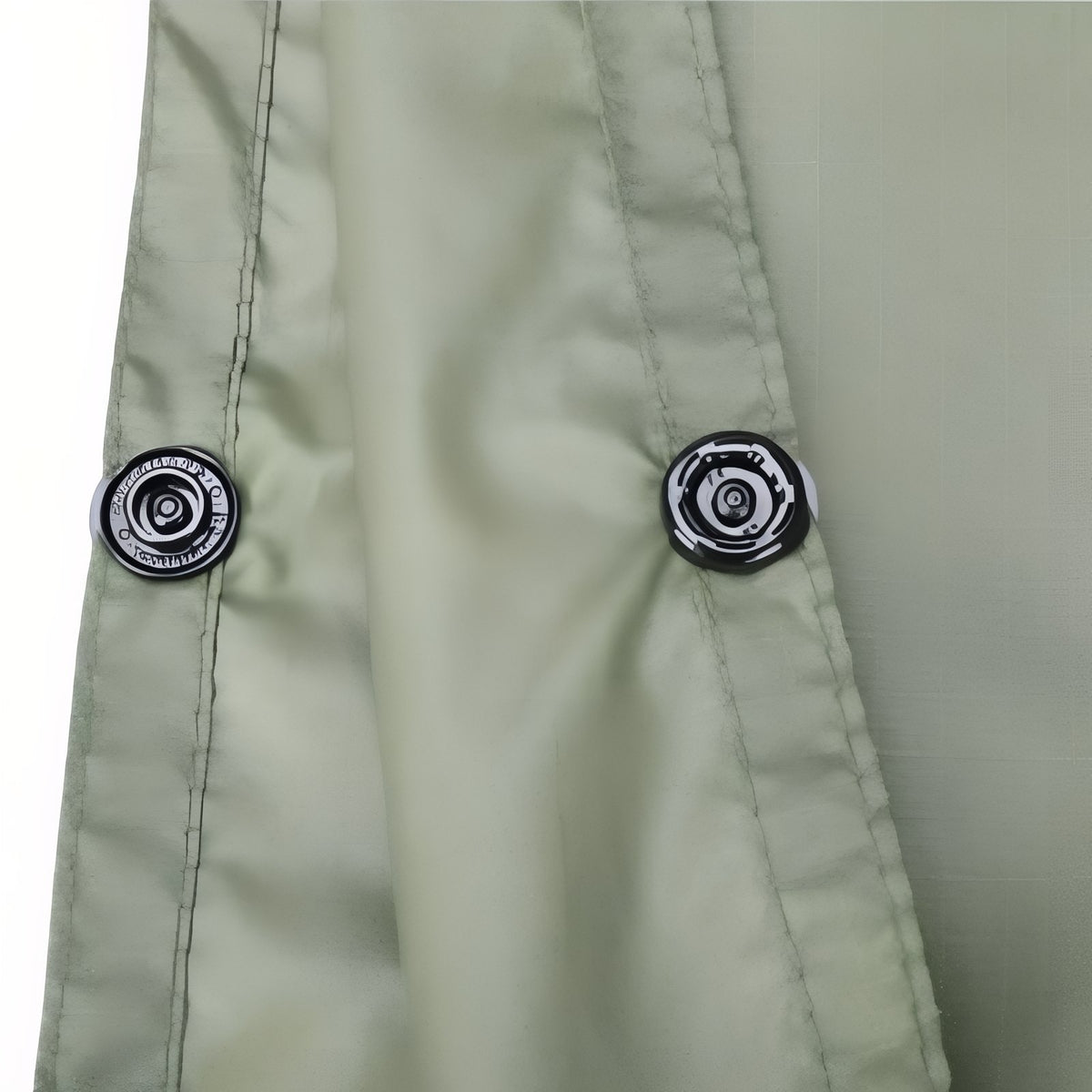 Poncho Pluie Randonnée gros plan boutons pression - Noir - Noir (avec poche du milieu) - Vert Olive (avec poche du milieu) - Vert Olive