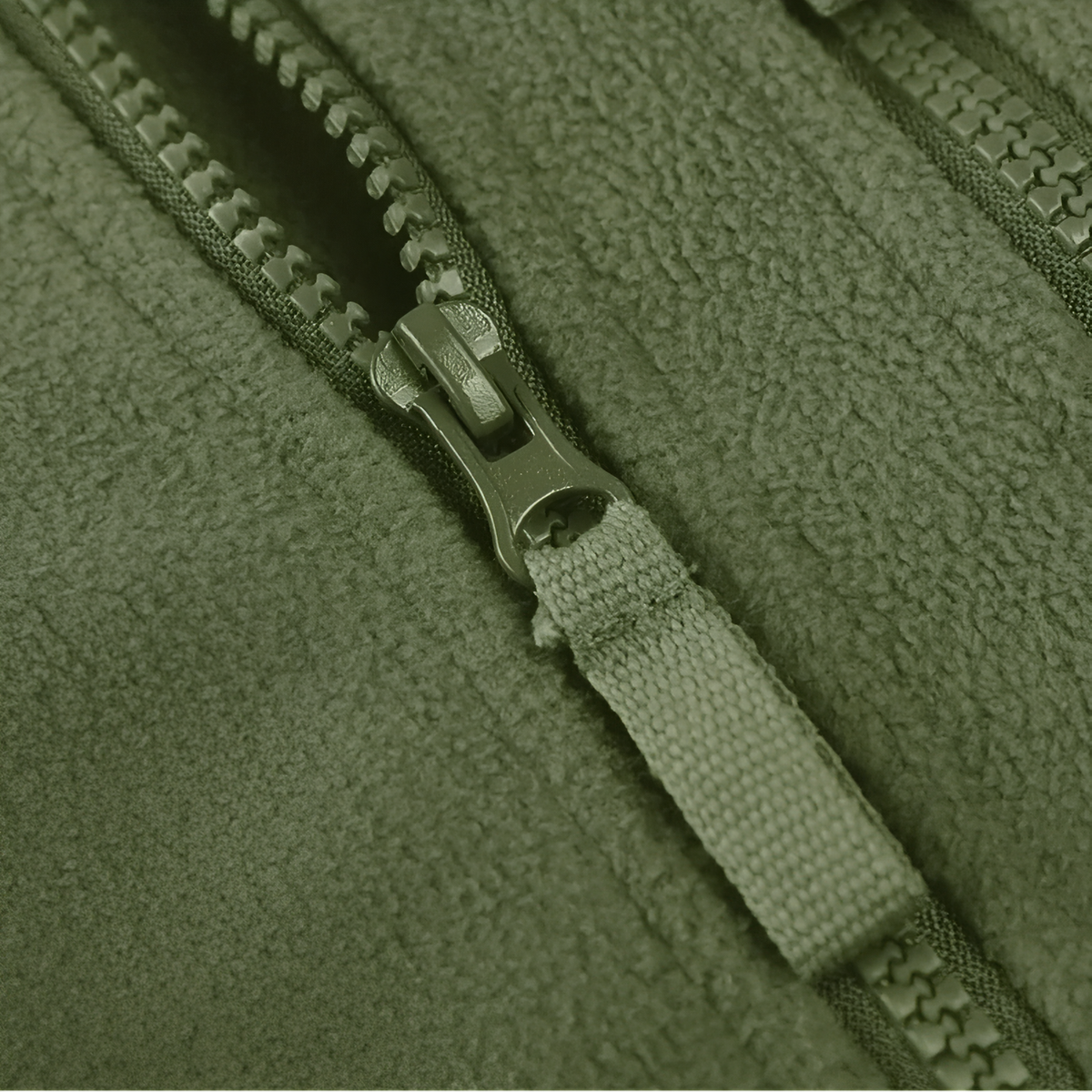 Veste Militaire Polaire gros plan fermeture zippée - Vert Olive - Bleu Marine - Noir - Gris Anthracite