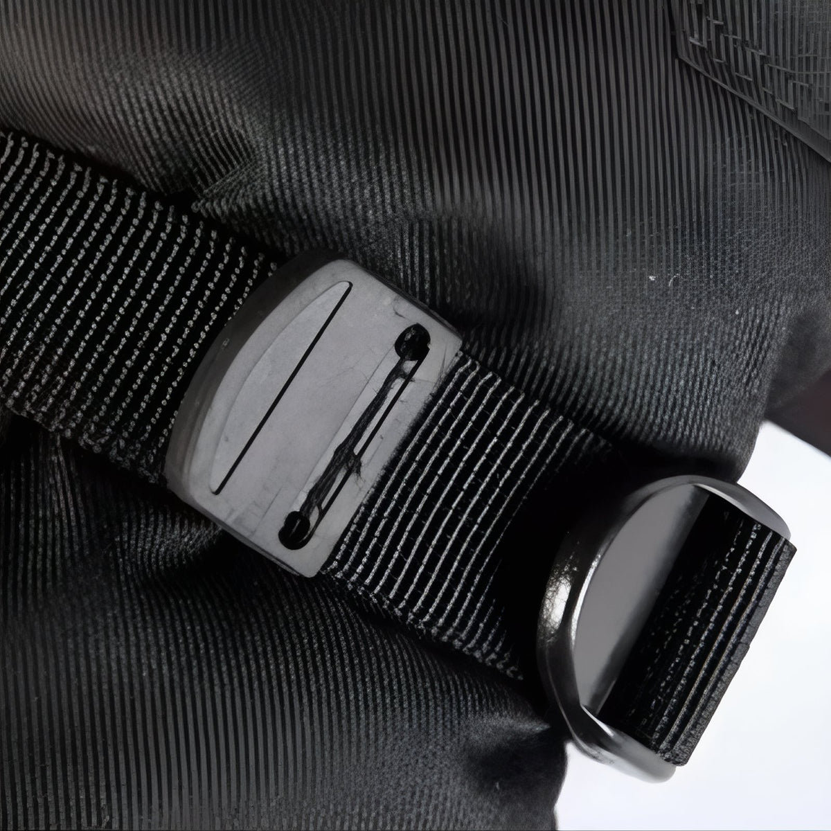 Close-up of Ski Touring Gloves strap - White and Black - Gray and Black - Ebony Black