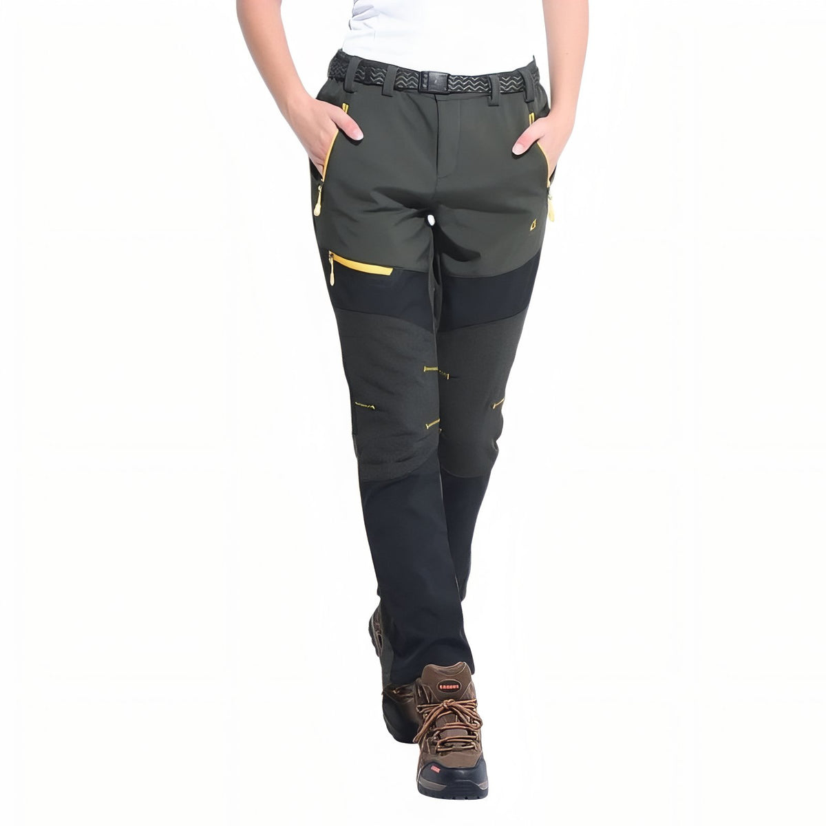 Pantalon Randonnée Chaud Polaire Femme - Vert