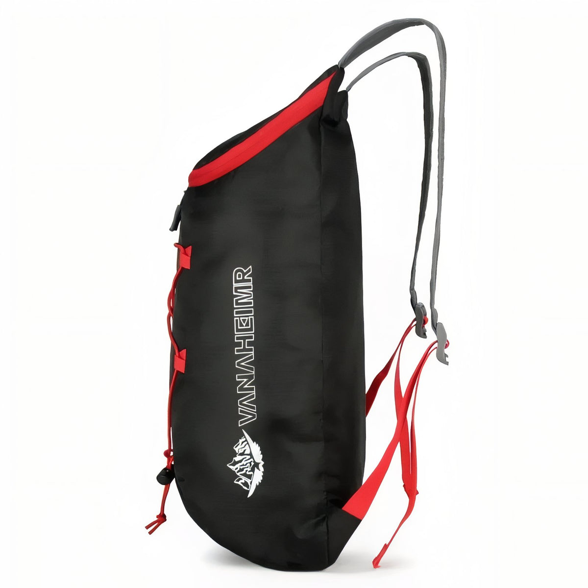 Close-up of Foldable Hiking Backpack 20L strap - Black and Red - Navy Blue and Orange - Gray and Blue