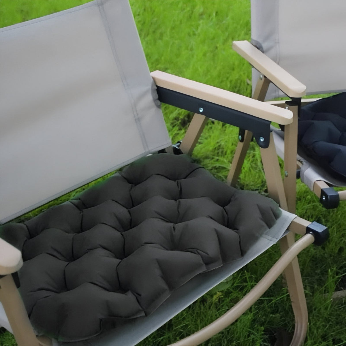 Ultra-Light Inflatable Seat Cushion two cushions on chairs - Anthracite Grey