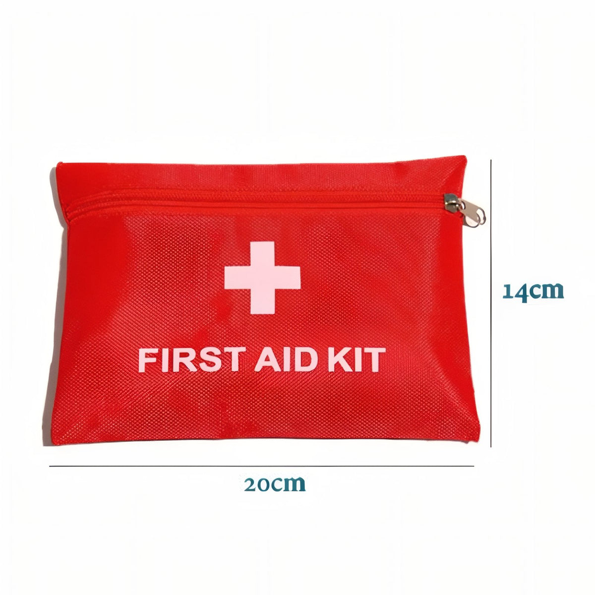 Lightweight First Aid Kit 50pcs size guide - Cherry Red - Blue