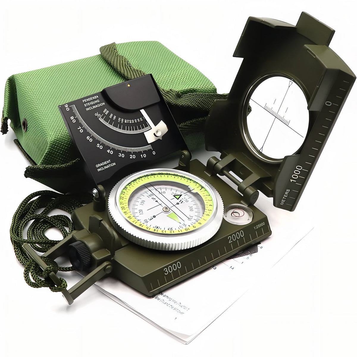 Multifunction Compass with Inclinometer - Military Green