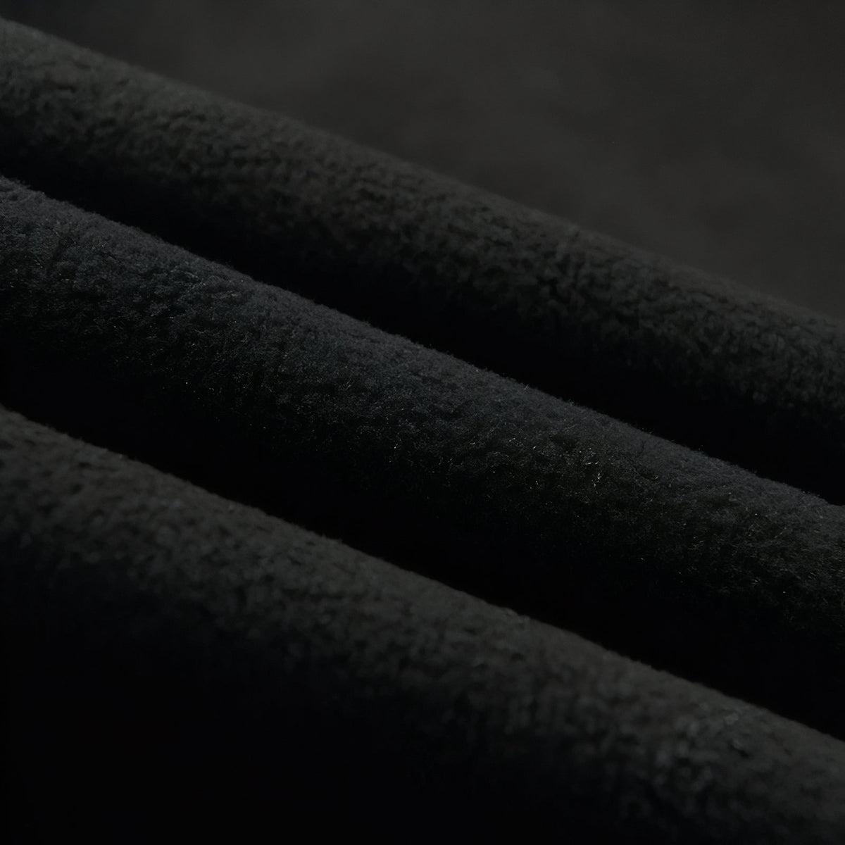 Men's Fleece-Lined Hiking Pants close-up fleece fabric - Dark Green - Deep Black - Anthracite Grey