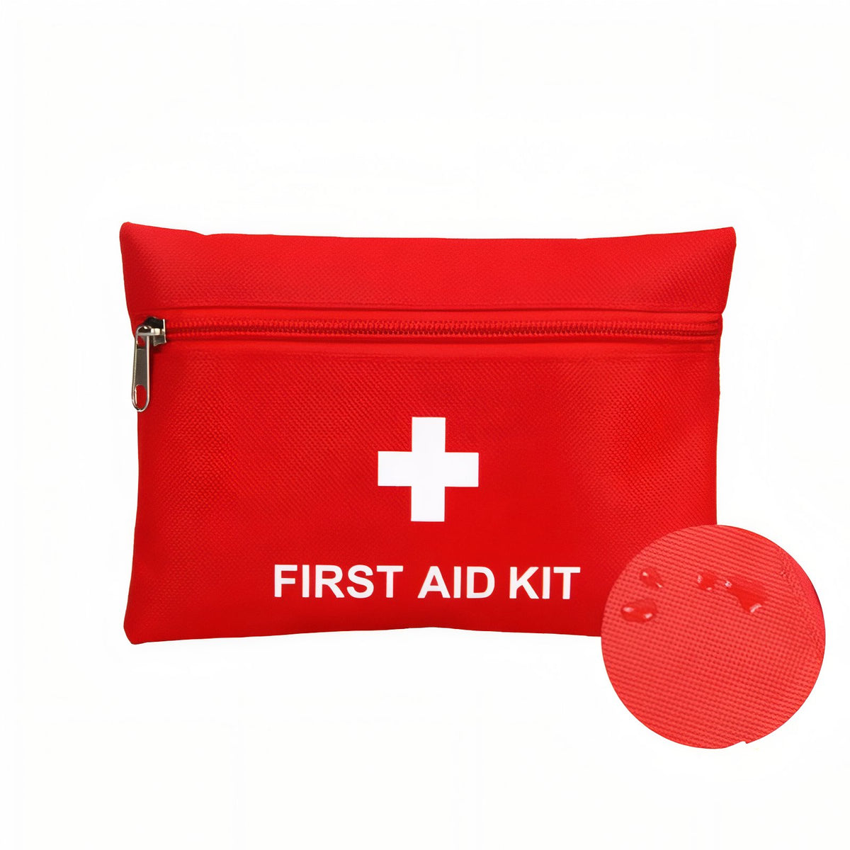 Lightweight First Aid Kit 50pcs close-up texture - Cherry Red - Blue