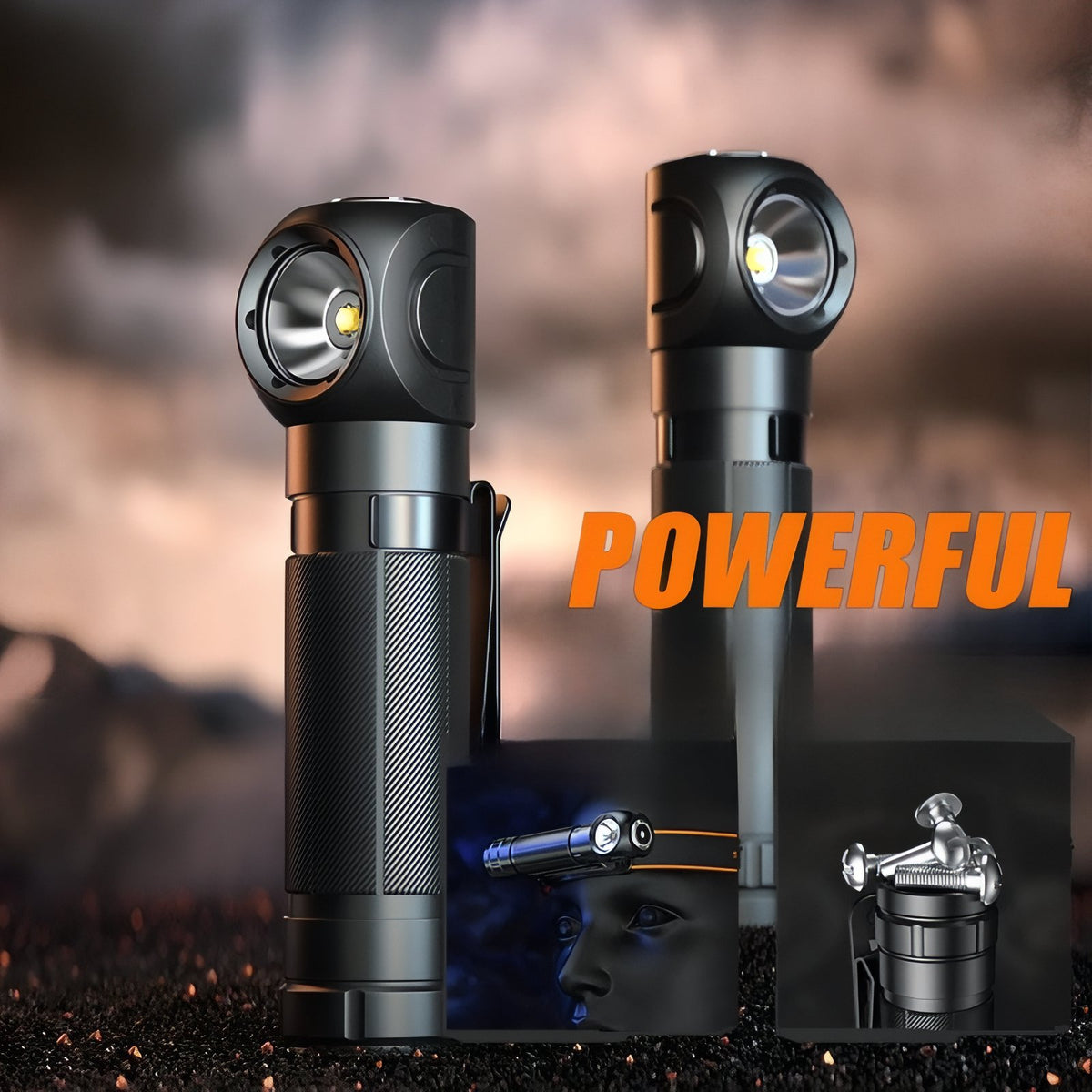 Headlamp staged with text - 2000mAh - 3400mAh