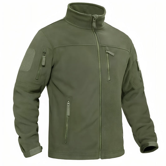 Military Fleece Jacket - Olive Green