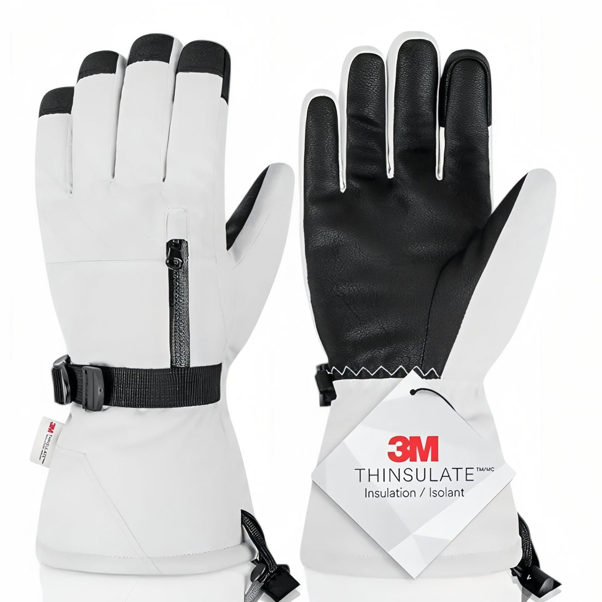 Ski Touring Gloves - White and Black