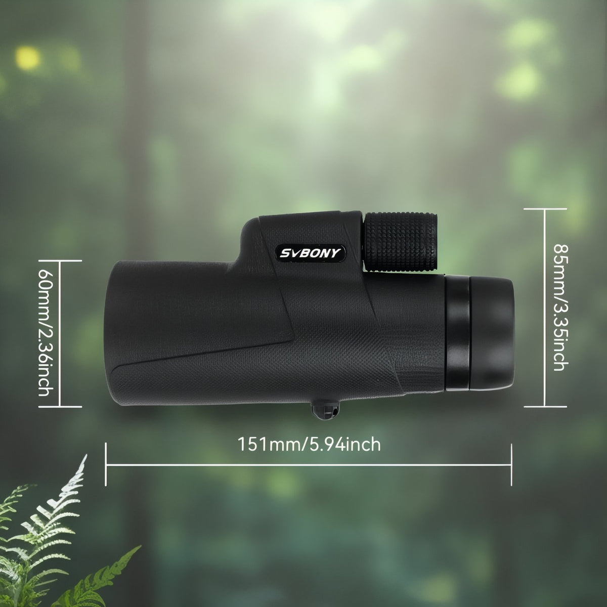 Hiking Monocular size guide - 8X42 - 10X42