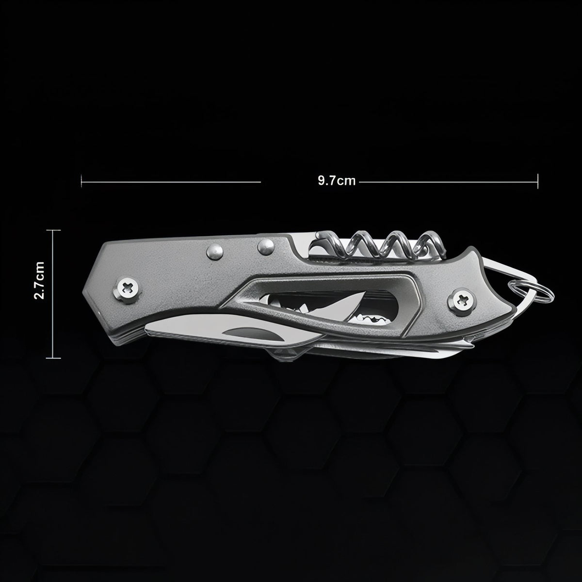 Multifunction Pocket Knife size guide - Black