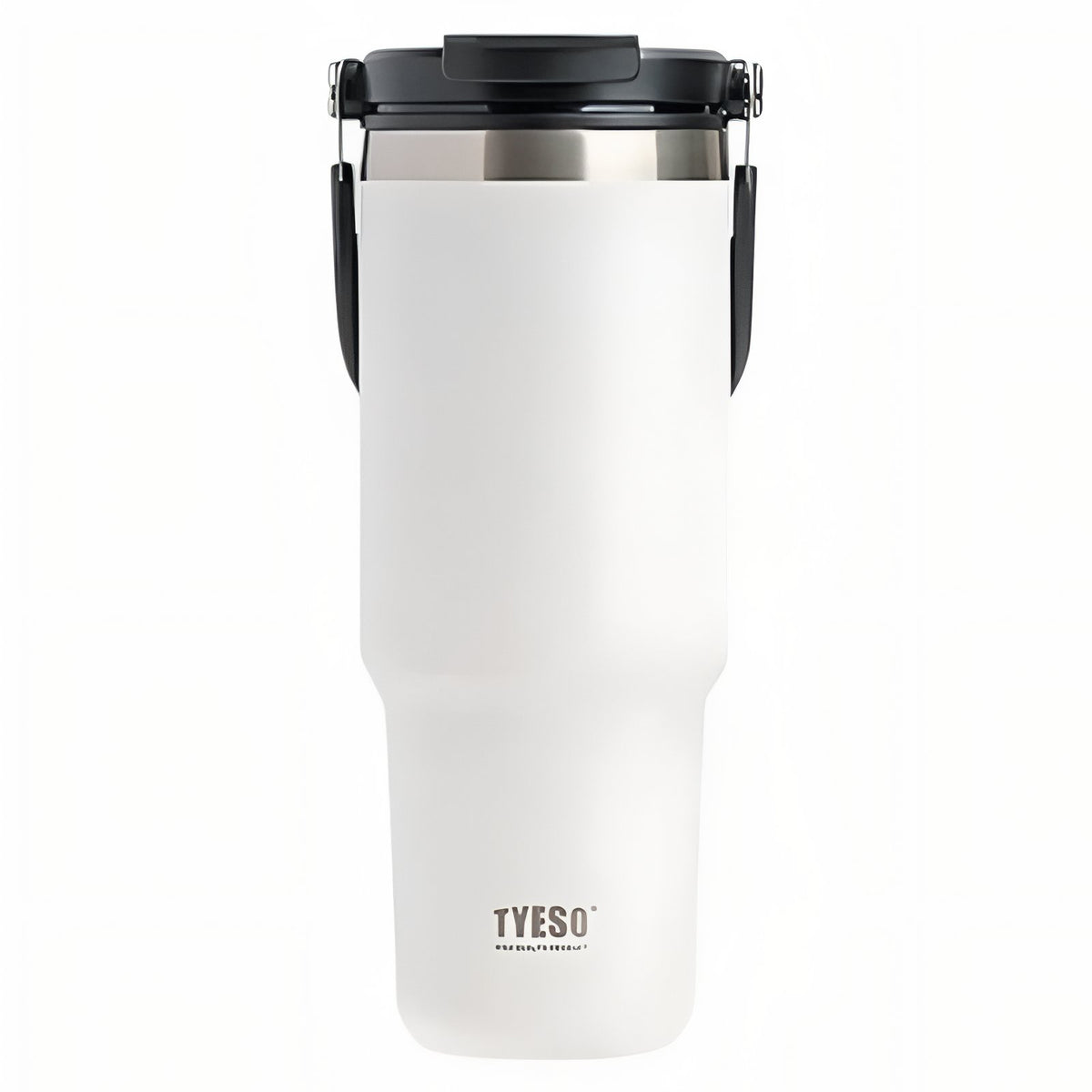 Insulated Mug With Spout - White and Black - 900ml