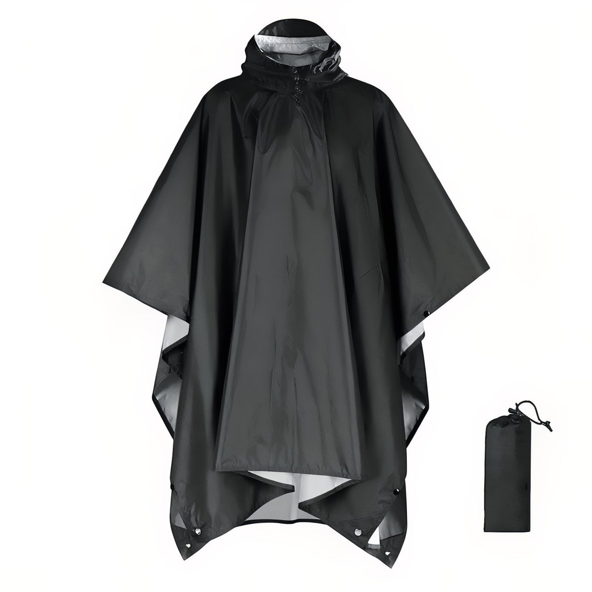 Poncho Pluie Randonnée - Noir - Taille Unique