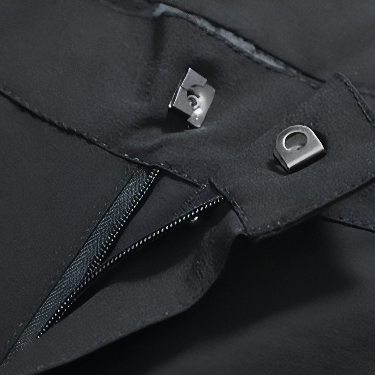 Pantalon de Randonnée Avec Ceinture Élastique Homme gros plan fermeture zippée - Gris Foncé - Noir