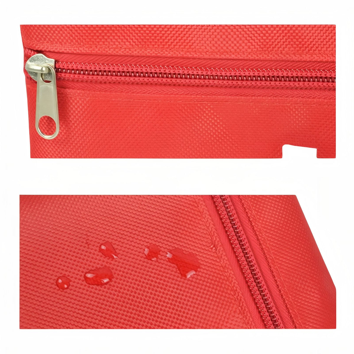 Lightweight First Aid Kit 50pcs close-up zipper closure - Cherry Red - Blue