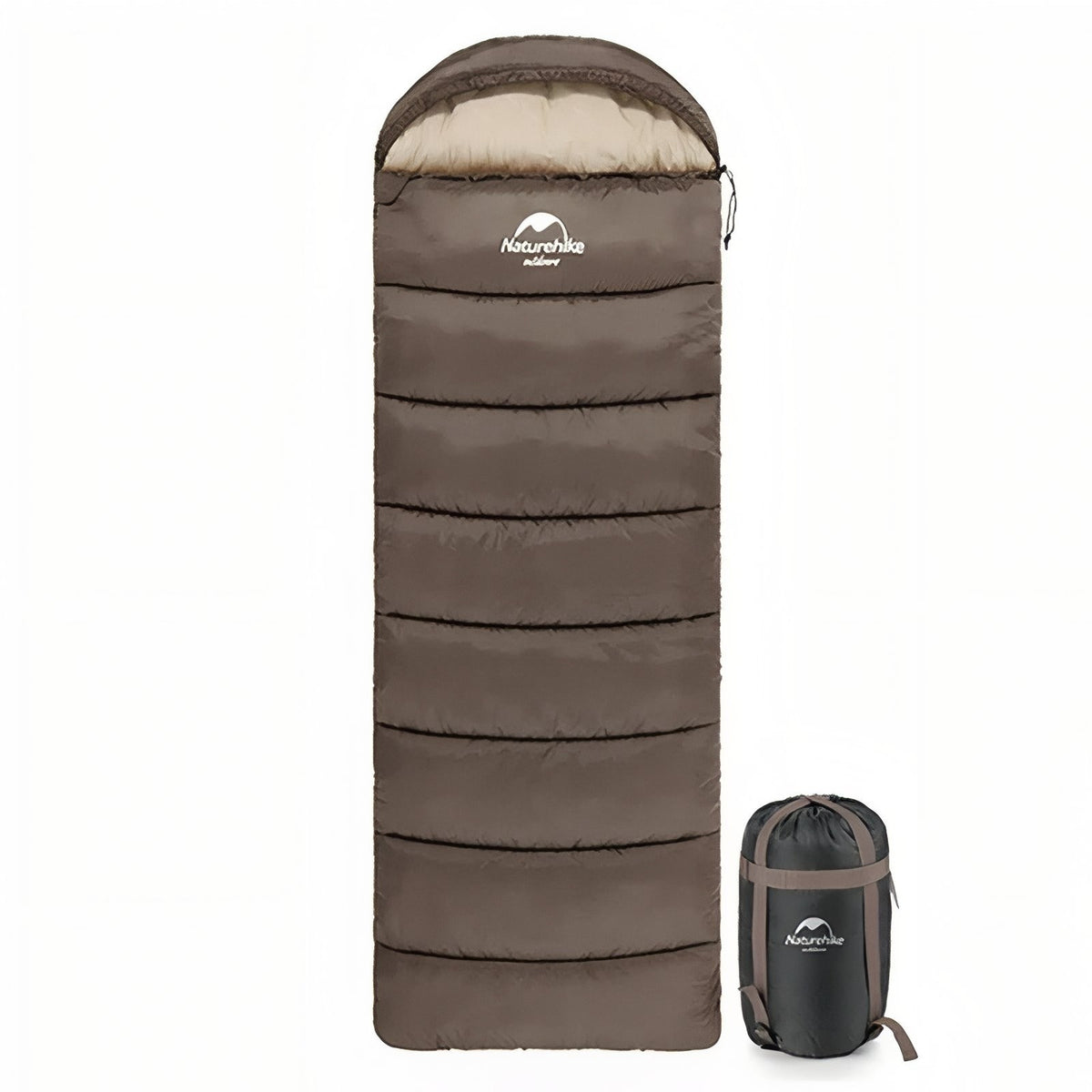 Lightweight 3-Season Sleeping Bag - Brown and Beige