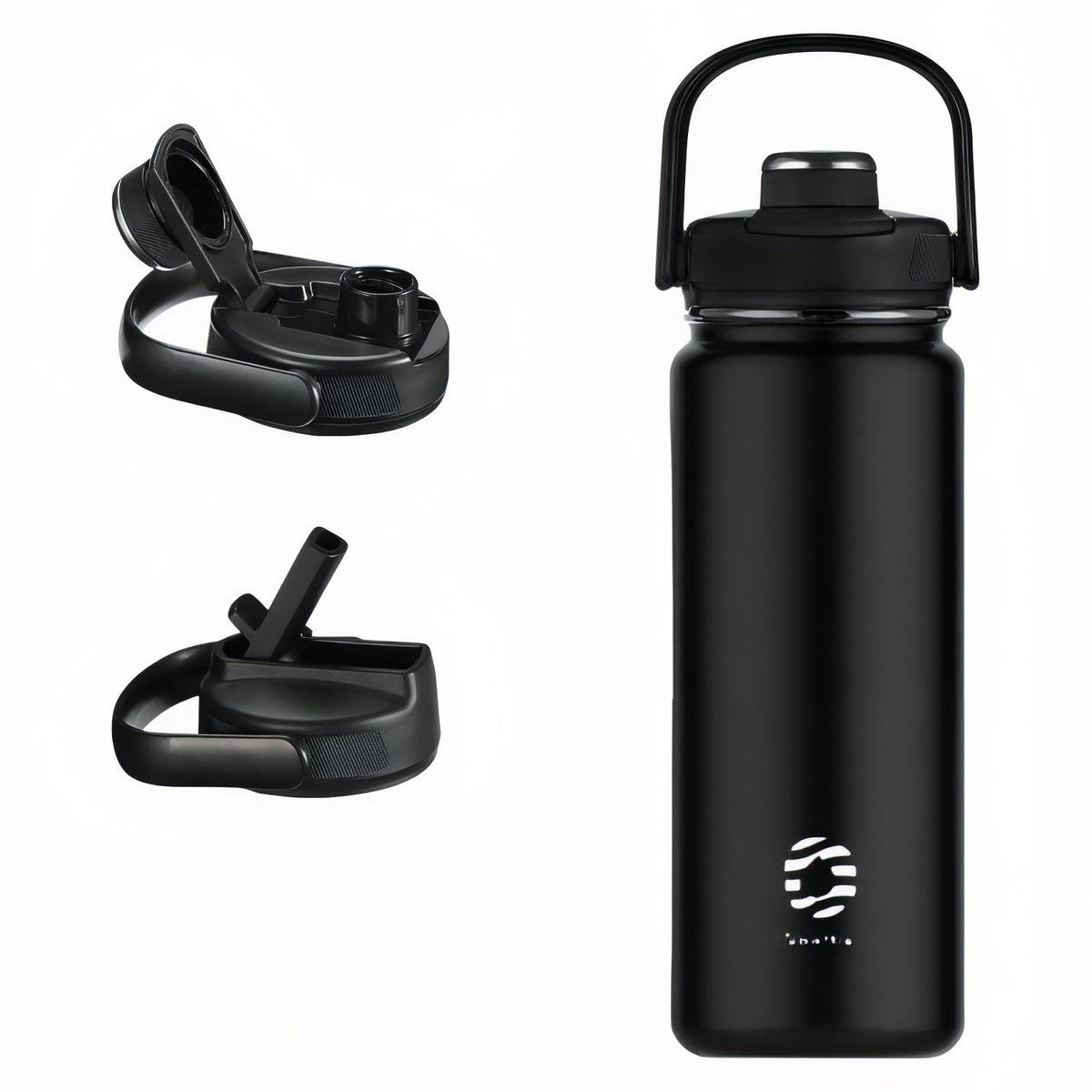 Gourde Inox Randonnée - Noir Mat