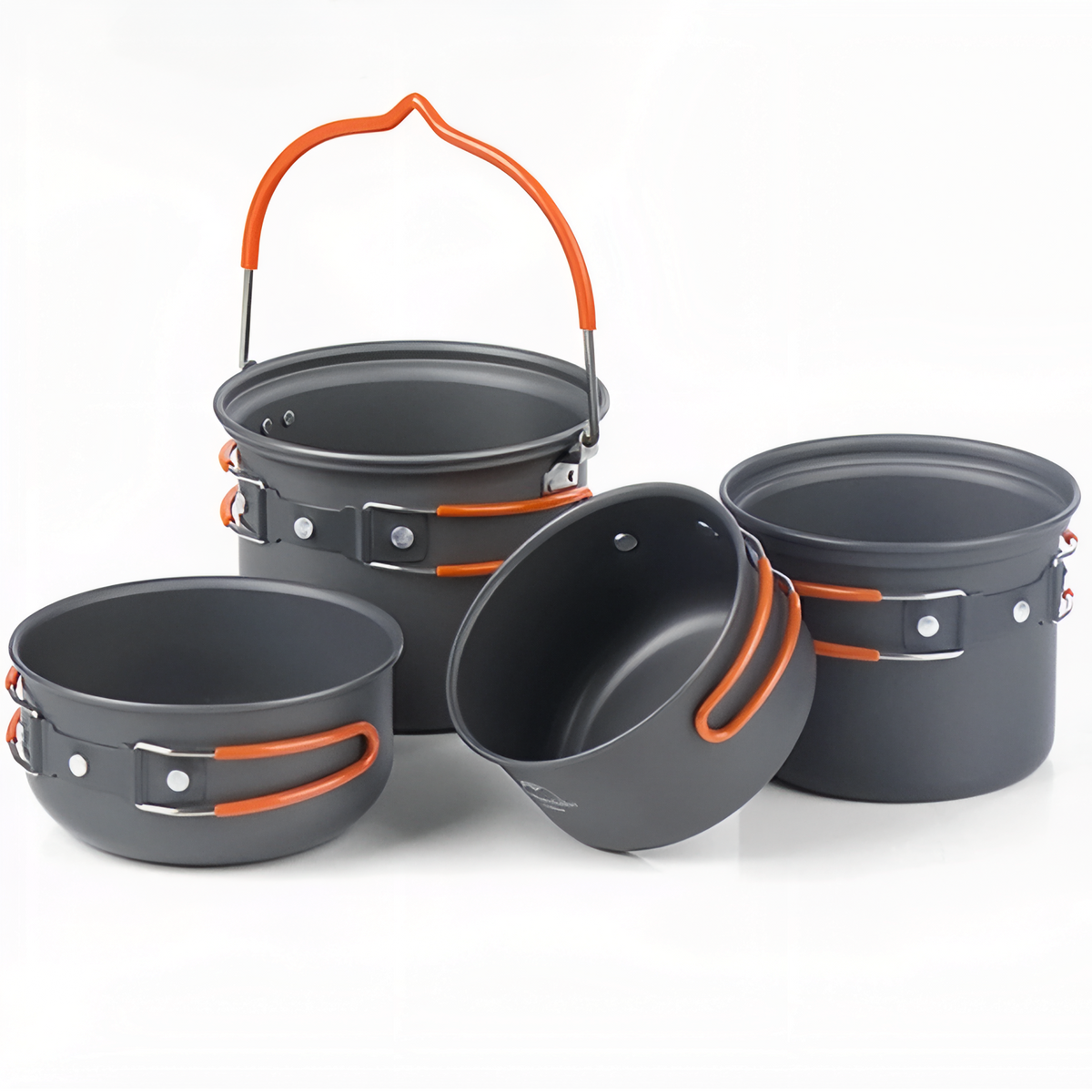 Kit Popote Randonnée quatre récipients empilés - 4 en 1