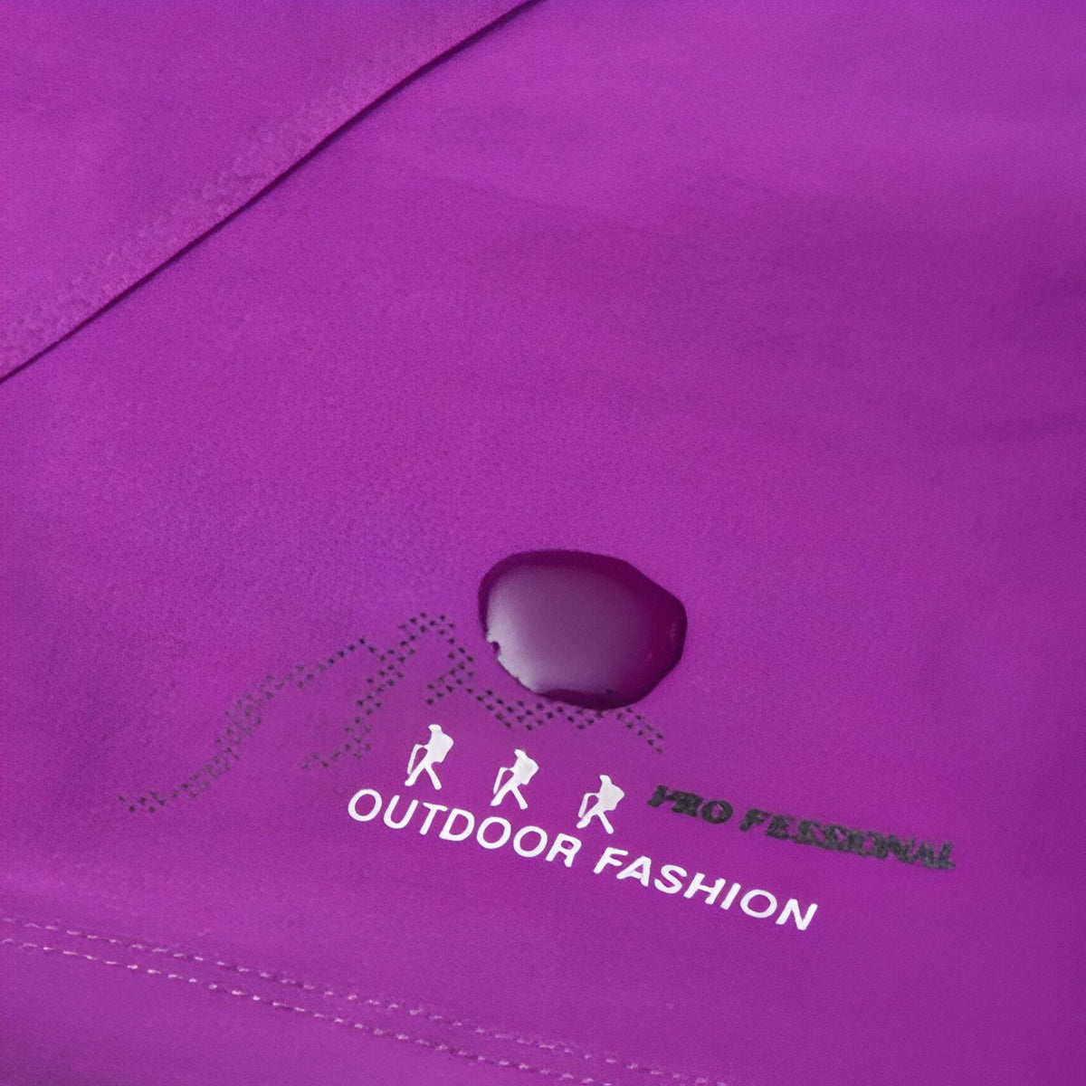 Women's Summer Hiking Pants close-up waterproof material - Purple - Black - Dark Gray