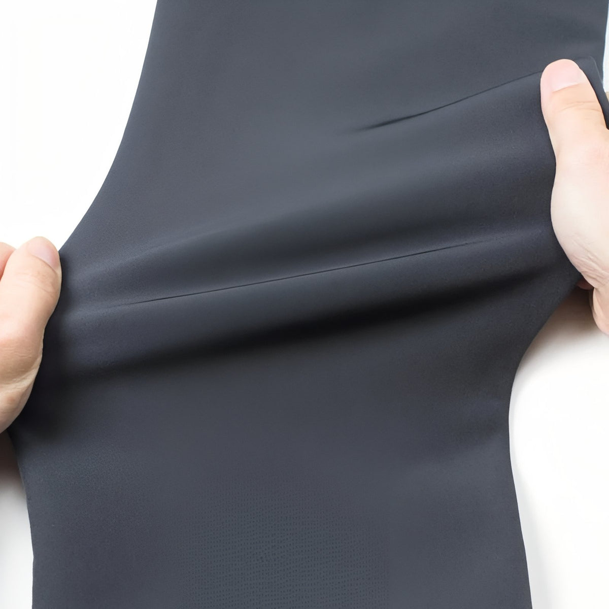 Men's Fleece-Lined Hiking Pants close-up fabric - Dark Green - Deep Black - Anthracite Gray