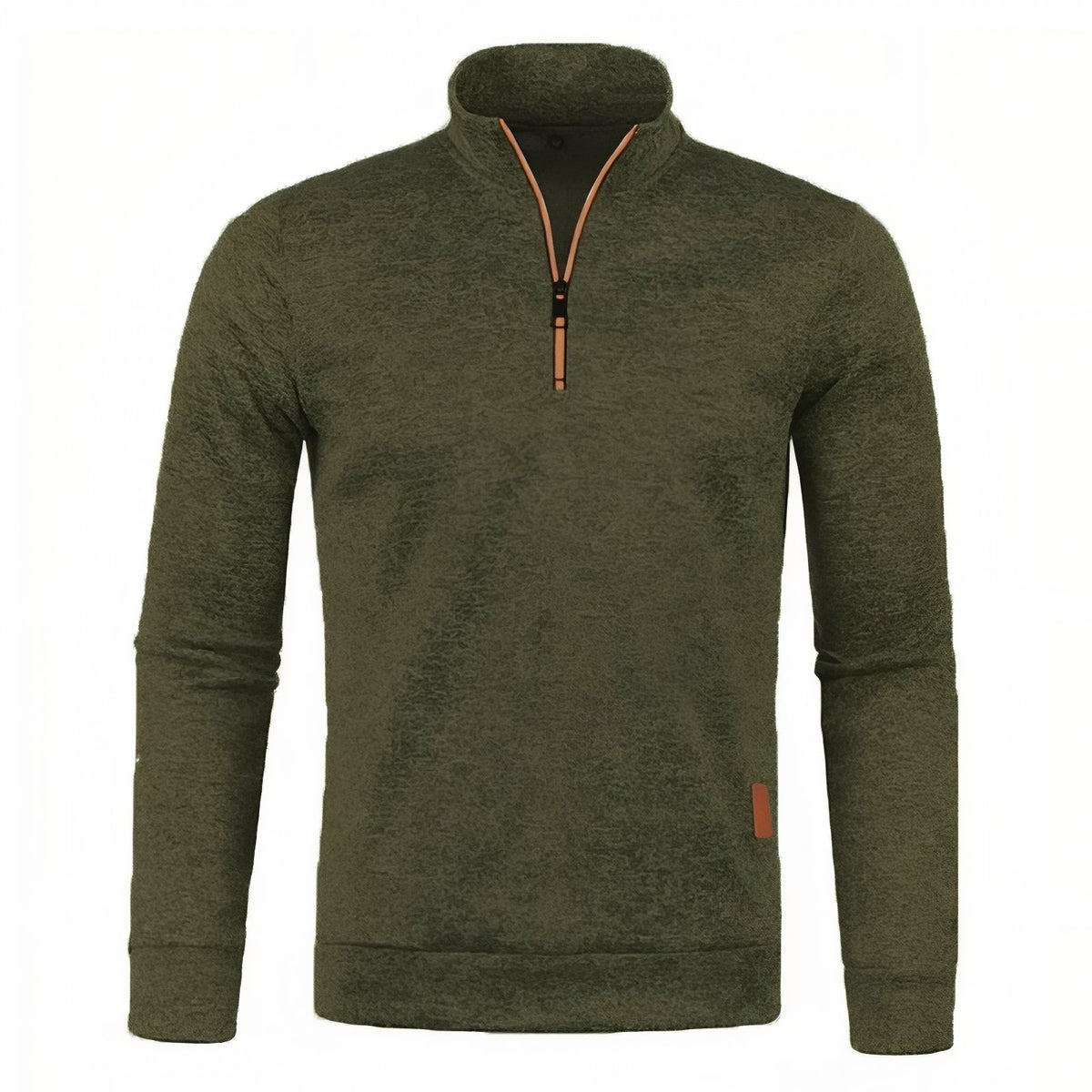 Pull Randonnée Homme - Vert Olive