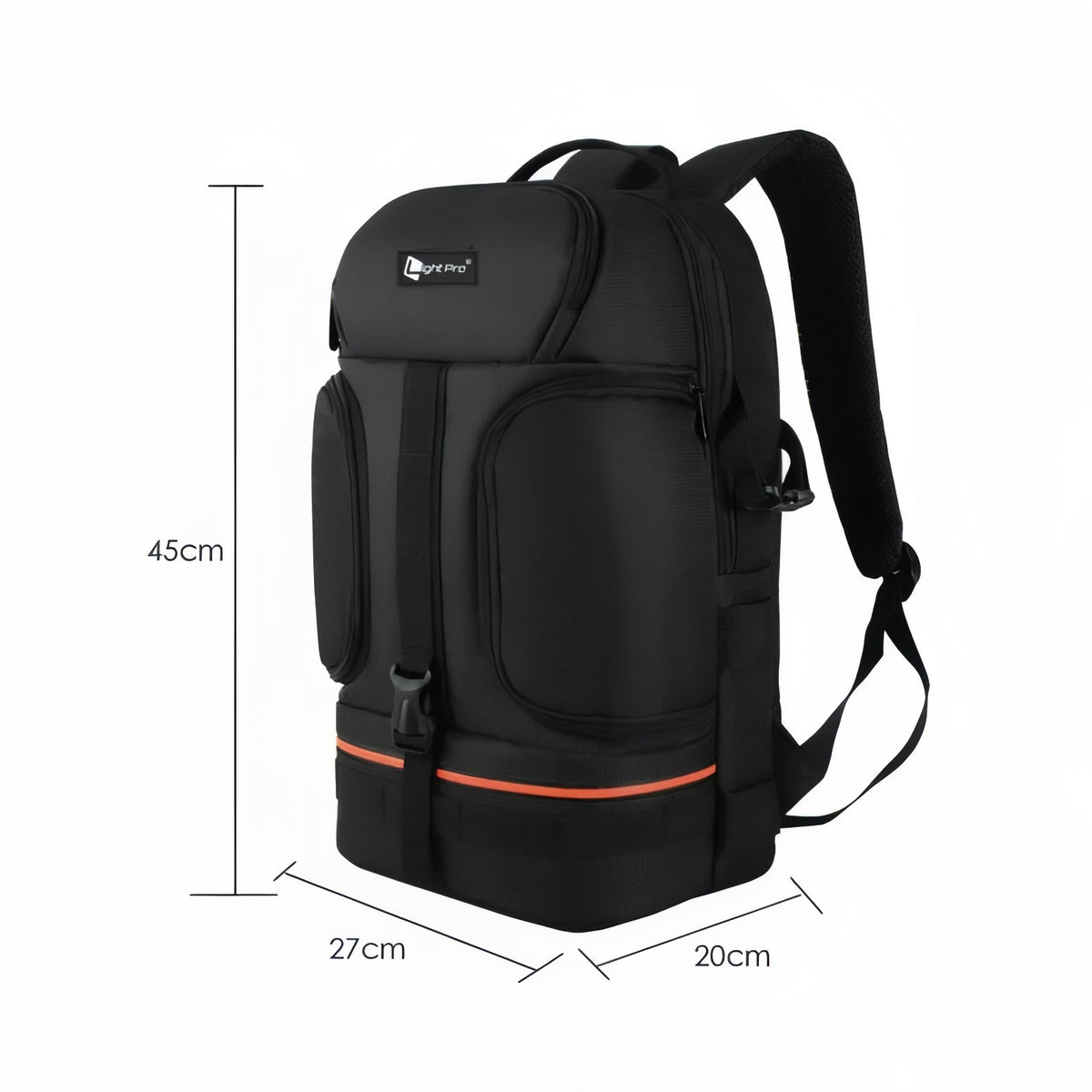 Hiking Special Camera Bag size guide - Orange - Grey - Red
