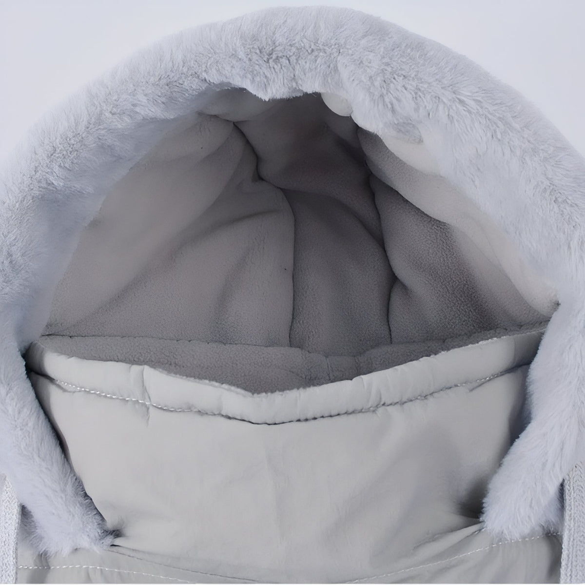 Cagoule Chaude Bataclava gros plan intérieur - Gris Clair - Beige - Noir Ébène - Bleu Marine - Marron - Gris Foncé - Rose Pâle - Blanc