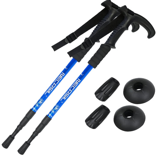 Telescopic Nordic Walking Pole - Cobalt Blue - 2 Poles (Complete Pair)