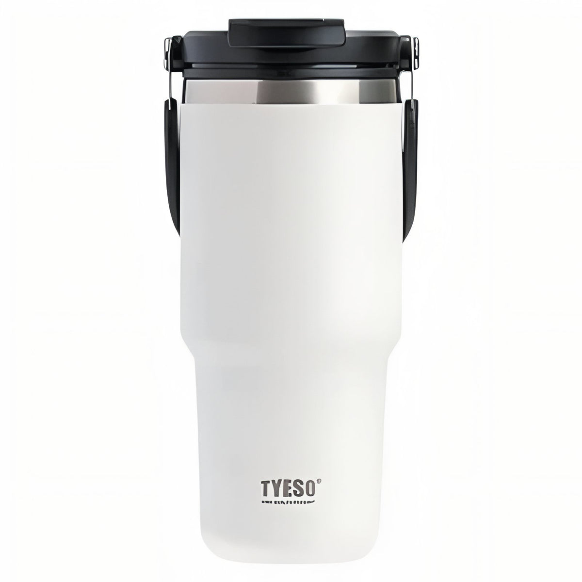 Insulated Mug With Spout - White and Black - 750ml