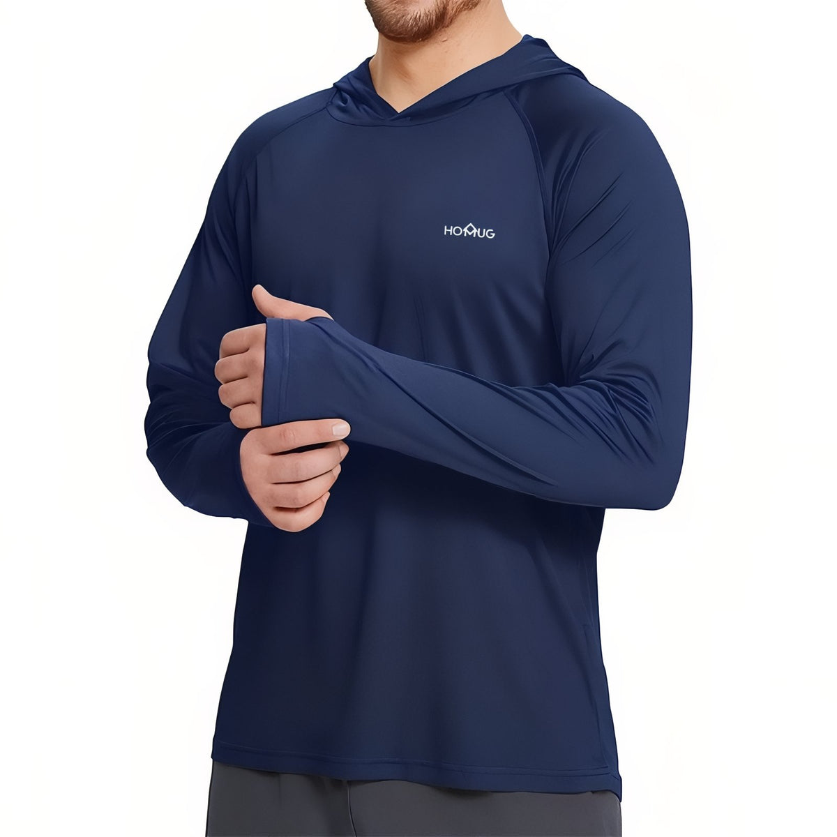T-Shirt Anti-UV Homme Randonnée UPF50+ - Bleu Marine